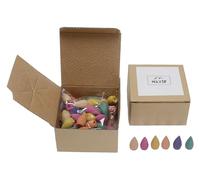 60Pcs Natural Backflow Incense Cones for Waterfall Burner with 7 Scents Including Lavendar, Rose, Lily, Jasmine and more - Natural Aromatherapy Incense Cone for Home Burning, Aroma and Relaxation