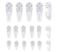 60pcs Non-Trace Picture Hooks for Hard Wall, Picture Hanging Kit for Picture Frame Fixing, Picture Hanger Hook for Plasterboard Walls Drywall Concrete Wall