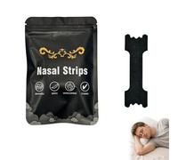 60pcs Nose Plaster for snoring, Nasal Strips and Nasal Congestion - Improves Sleep Quality, Medication-Free, Easy to use for Sports and Sleep (Black)