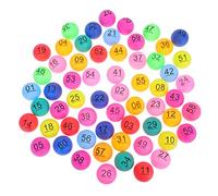 60Pcs Numbered Balls 1-60 Table Tennis Balls 40mm Raffle Ball Printed Pong Ball with Numbers for DIY Project Bingo Game Party Entertainment - Assorted Color