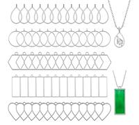 60PCS Open Bezels, Alloy Bezels for Resin Jewelry Making, Open Back Bezel Pendants, Geometric Hollow Frame Pendant for Making Pendants, Bracelets, Resin Jewelry, DIY Crafts