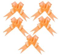 60pcs Orange 30mm/3cm Large Ribbon Pull Bows for Party Wall, Gift Wraps, Christmas Trees, Wedding, Birthday Hampers Decoration Florist Pullbows