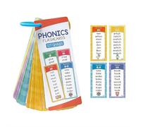 60PCS Phonics Flash Cards, 117 Sound Groups with 900+ Rhyming Words, Waterproof Early Reading & Spelling Teaching Tools, Short Vowels, Long Vowels, Blends, Digraphs, Educational Flash Cards