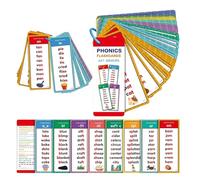 60Pcs Phonics Flash Cards, Phonics Cards, Sight Words Flash Cards, Cards for Early Reading Skills, Educational Learning Resources with Phonetic Sounds, Durable Cardstock Material for Classroom and Hom