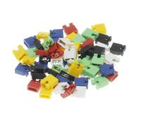 60Pcs Pin Header Standard Computer Jumper Blocks Connector 2.54 Mm 3 1/2(3)
