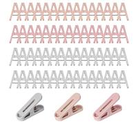 60Pcs Plastic Clothespins, Colored Clothes Pins Laundry Clips for Hanging Clothes & Towel, Small Clothes Pins, 3 Colors Drying Line Pegs for Outdoor, Garden, Picture, Food Package