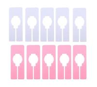 60Pcs Plastic Square Clothing Divider Tags Blank Writable Garment Size Dividers
