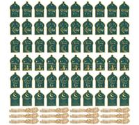 60Pcs Practical Eid Gift Cards With Twines Elegant Hanging Cards For Ramadans And Festival Party Supplies Ramadans Decoration Ideas