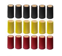 60PCS PVC Heat Shrink Capsules 3 Colors Sealing Shrink Wrap Wine Bottles Wine Making and Decor for Professional Wine Cellars and Home use(black+red+gold)