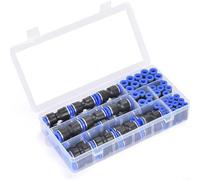 60Pcs Quick Connect Air Hose Fittings Kit 5/32" to 1/2" Push-in