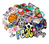 60pcs Random Assorted Styles Outdoors Embroidered Iron on Patches DIY Sew Applique Repair Patch