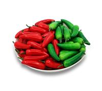 60PCS Realistic Mini Fake Hot Chili,Simulation Lifelike Pepper,Chili Pepper Decorations Artificial Fake Vegetables Red Chili Green Pepper Model for Photoshoot Props Home Kitchen Party Decoration