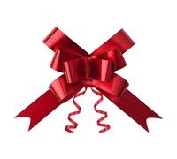 Shatchi Large 50mm/5Cm Ribbon Pull Bows For All Occation Decoration , Red, 60Pk