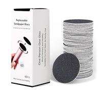60pcs Replaceable Sandpaper Refill Discs for Electric Foot File Callus Remover Hard Dry Dead Skin Removal (Coarse 60 Grit)