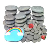 60PCS Rock Painting Kit, DIY Rocks Flat & Smooth Kindness Rocks for Arts, Crafts, Decoration, Medium/Small/Tiny Rocks for Painting,Hand Picked for Painting Rocks