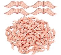 60pcs Rose Golden Angel Wing Spacer Beads Alloy Wing Loose Beads Handmade Accessories for DIY Jewelry Making Wedding Christmas Decorative Gifts, Hole: 1.8 mm