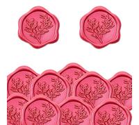 60PCS Rosemary Red Wax Seal Stickers, Self-Adhesive Wax Stamp Stickers for Wedding Invitations & Gifts, Vintage Embossed Envelope Seals - Perfect for DIY and Event Planners