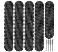60pcs Rotary Tool Cutting Discs 1-1/4" Fiberglass Reinforced Rotary Tool Cut Off Wheels with 4Pcs Mandrels Rotary Tool Accessories for Cutting Resin Metal Wood Stone