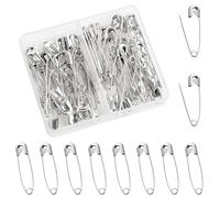 60pcs Safety Pins Assorted,3.7cm Small and Large Nickel Plated Blanket Pins for Crafts Arts Clothes Sewing