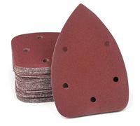60PCS Sanding Pads, Mouse Sander Pads P60/P80/P100/P120/P180/P240 Grits,Multi Tool Sanding Pads,5 Holes Sandpaper for Wood, Metal, Plastic