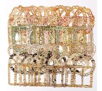 60Pcs Scrapbooking Lace Frames and Borders Vintage Scrapbook Cutouts Paper Lace for Scrapbook Supplies Frames Vintage Cutout Lace Scrapbook Paper for Junk Journal Crafts