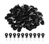 60Pcs Screw-In Electric Fence Ring Insulators for Wood Posts, Durable Weatherproof Insulators for Wires, Fencing Accessories(Black,Size:3.5inch)
