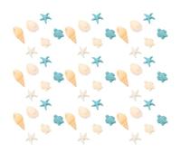 60pcs Sea Turtle Beads Resin Ocean Spacer Charms | Sea Star, Shell and Conch Shapes, Lightweight Resin Accents for Crafters, Beginners, Keychain Crafting
