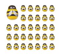 60Pcs Self Adhesive Bee Stickers,Self Adhesive Bee Wooden Decor Stickers,9 * 13mm MiniBee Microlandscape Craft Card Wood Toppers Bee Flat Back Stickersfor Scrapbooking Cardmaking DIY Craft Decor