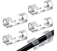 60pcs Self Adhesive Cable Tidy Wire Clips, Transparent Mini Tidy Clips With Damage Free Adhesive for Home, Office, Car, Decoration Hanging, Fairy Light, Etc.