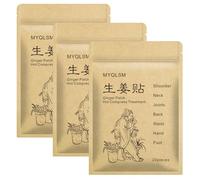 60pcs Self-Heating Ginger Patch for Lymph, Promote Blood Circulation,Shoulder, Neck, Waist, Back, Hand, Foot, Knee & Joint, Hot Compress Pad (12 * 8cm)