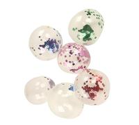 60PCS Sequin Transparent Balloons Set, Sparkling Clear Latex Party Balloons for Birthday Wedding Holiday Decoration
