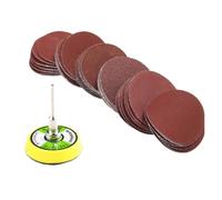 60pcs/Set 2 inch Sanding Discs Pad Kit for Drill Grinder Rotary Tools with Backer Plate Includes 100-2000 Grit Sandpapers Kits