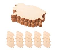 60pcs Sheep Cutouts Unfinished Wooden for Painting and Decorating