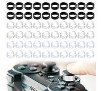 60pcs Silicone Joystick Protector, Elastic Joystick Protective Ring Compatible with Steam Deck PS5 PS4 Xbox Switch Invisible Joystick Protector Game Controller Accessories(3 Colors)
