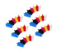 60pcs Silicone Tapered Seal Plugs with Pull Tab Handle for Bottles | Elastic Fit Design, Air Seal Performance, Smooth Surface, Suitable for Powder Coating and Food Production Random Color