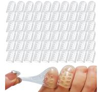 60Pcs Silicone Toe Protectors, Clear Silicone Little Toe Caps, Breathable Toe Protector Toe Cover, Gel Toe Protector for Women Men, Anti-Friction Toe Sleeves for Corns, Blisters, Ingrown Toenails