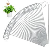 60Pcs Silver Plant Label Hooks, 20cm/7.87” Plant Support Stakes | Metal Garden Marker Sticks for Orchid Lily Rose Peony (Tags Not Included)