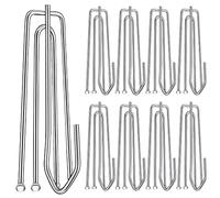 60PCS Stainless Steel Drapery Hook and Pin for Pleated Drapes 4 Prongs Pinch Pleat Clips Traverse Pleater 4 End Curtain Hangers for Window Door Bathroom Curtain