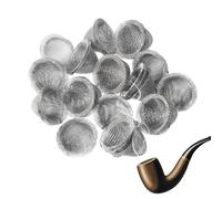 60pcs Stainless Steel Pipe Screens Filter, 16mm Metal Mesh Pipe Gauze, Reusable Bong Mesh Bowl Filter, Adjustable Size Tapered Mesh Filter for Glass Pipe, Vaporizer, Bongs Accessories