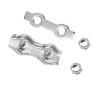 60pcs Stainless Steel Wire Rope Clips M2-M6 Cable Clamps Chuck Lock Hardware Fastener