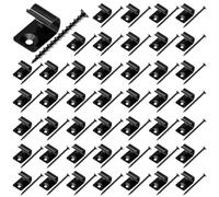 trexs Starter Clips for Composite decking Start Clips 316 Stainless Steel Black Universal Starter Decking Clips Trexs Hideaway Fasteners with Decking Screws,60 Pack