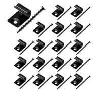 60PCS Starter Clips Start Clips for Composite decking Start Clips 316 Stainless Steel Black Universal Starter Decking Clips Hideaway Fasteners with Decking Screws