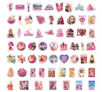 60pcs Stickers Barbie Set Waterproof Reusable Laptop Suitcase Hand Account Decor