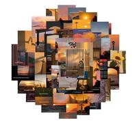 60Pcs Sunset and Dusk Stickers Laptop Stickers Waterproof Vinyl Sticker Bulk Variety for Luggage Computer Skateboard Bicycle Skate Bike Helmet Decal for for Kids Teens Girls (Sunset and Dusk)