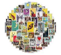 60Pcs Tarot Stickers, Tarot Myth Magic Astrology Divination Stickers for Laptop,Waterbottle,Skateboard Phone Aesthetic Future Love Fortune Waterproof Vinyl Sticker Decal for Teens Adults Girls