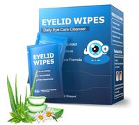 60PCS Tea Tree Oil Eyelid Wipes for Blepharitis, Dry, Itchy & Stye Eyes - Gentle for Sensitive Eyes - Instant Relief for Office, Travel Essentials for Women and Men