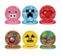 60Pcs TNT Game Plates 7inch Mine Game Paper Plates for Kids Party Plate,Disposable Miner Gaming PaperPlate Round Paper Dinner PlateVideo GameDinnerware for Kids Boy Girl Birthday Tableware Décor