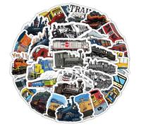 60pcs Train Personalized Graffiti Waterproof Sticker Decorative Phone Case Notebook Luggage Diary Vinyl Stickers