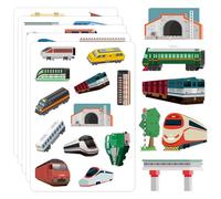60pcs Train Stickers, Waterproof Subway Party Favors Railway High-Speed Rail Tram Underground Stuff Train Decal Transport Themed Gifts for Kids Boys Transport Lovers
