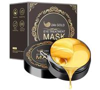60pcs Under Eye Mask, 24K Gold Eye Mask, Collagen Hydrating Gel Pads, Reducing Dark Circles, Moisturizing, Puffiness and Eyes Bags, Anti-Wrinkle, Hydrating